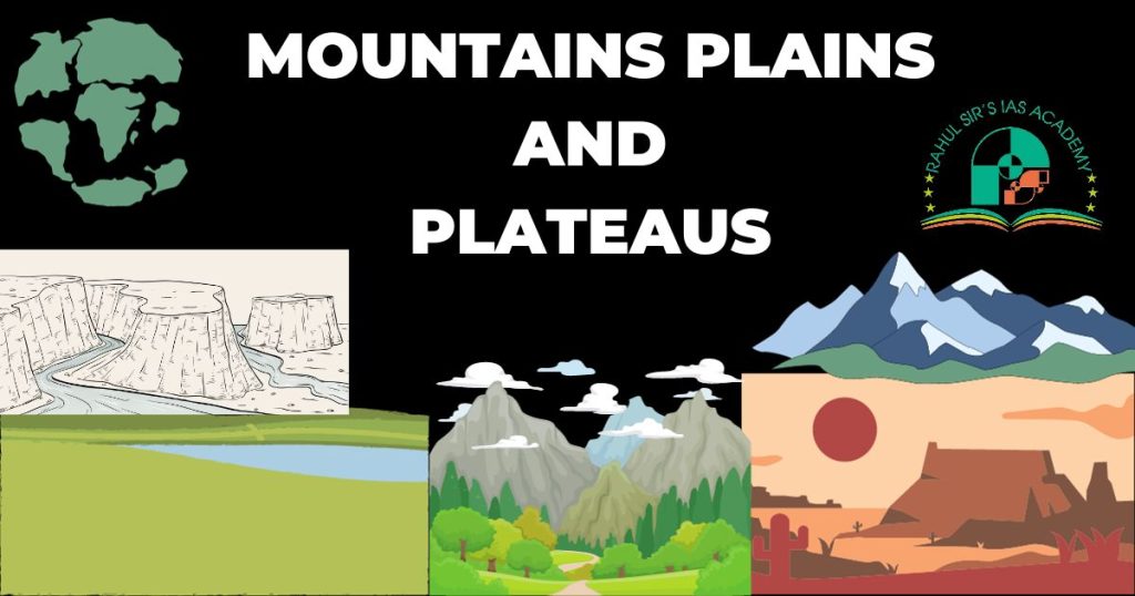 landforms mountains plains plateaus