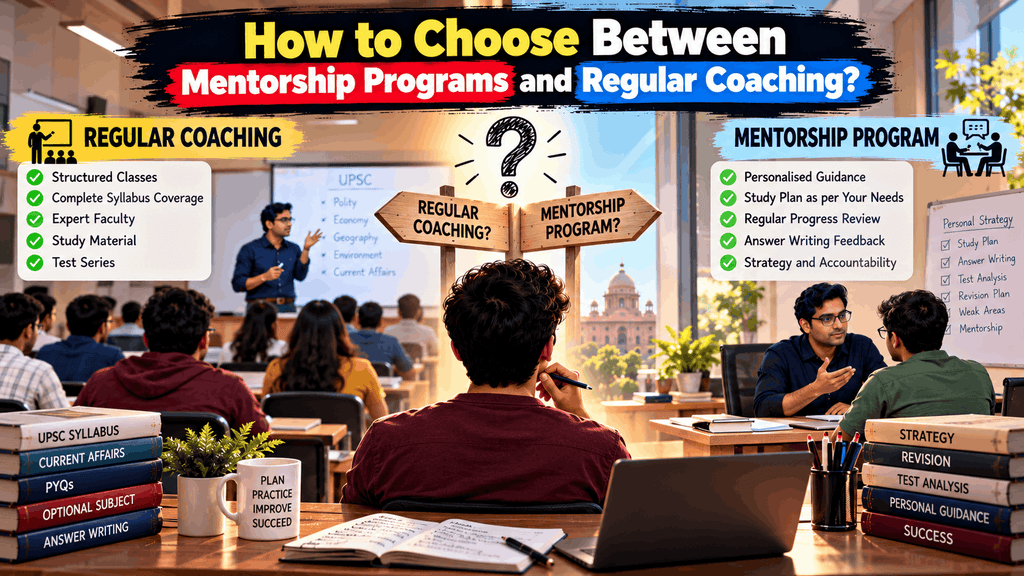 How to Choose Between UPSC Mentorship Programs and Regular Coaching?