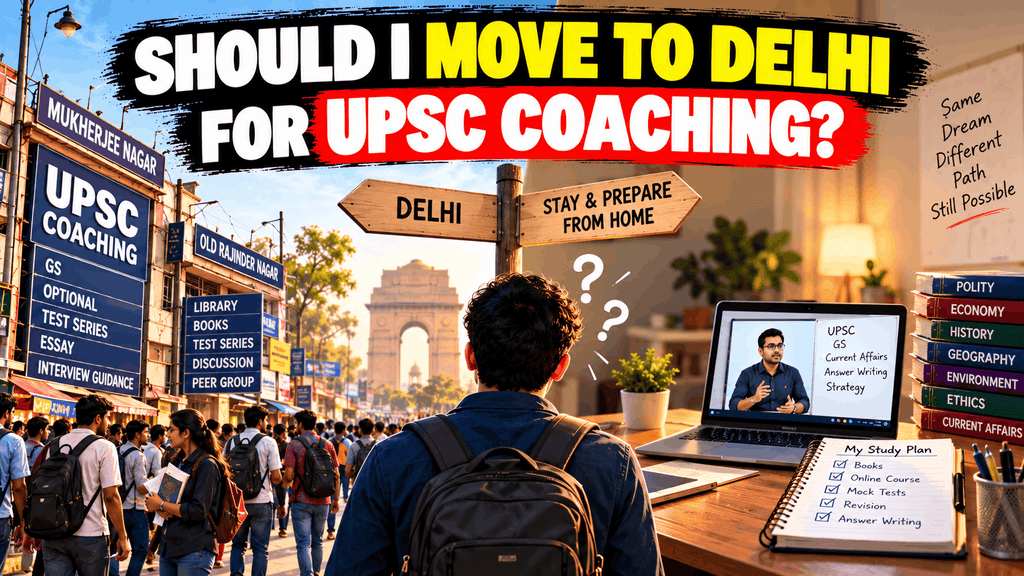 Should I Move to Delhi for UPSC Coaching? An Honest Guide for Aspirants