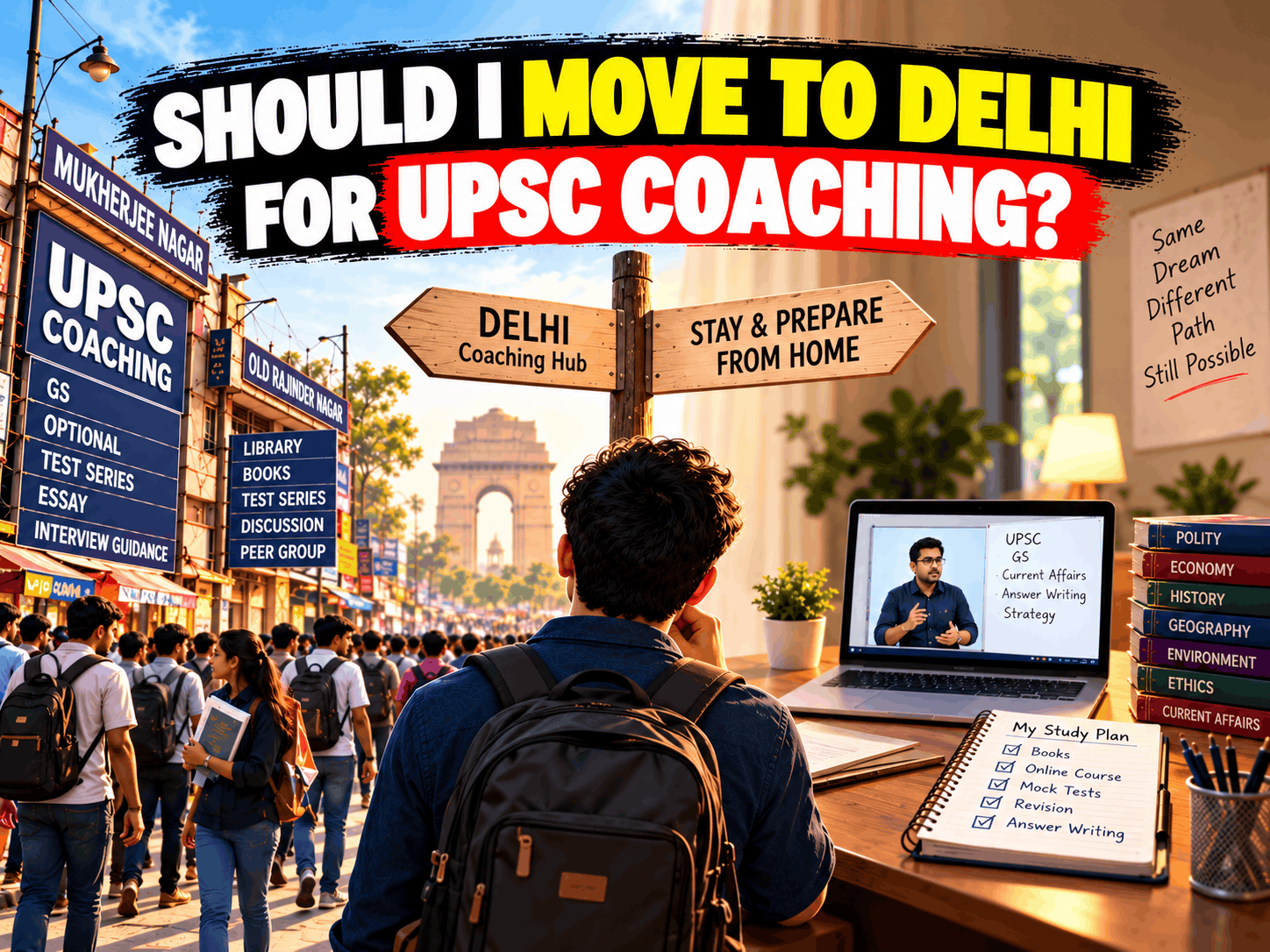Should I Move to Delhi for UPSC Coaching? An Honest Guide for Aspirants