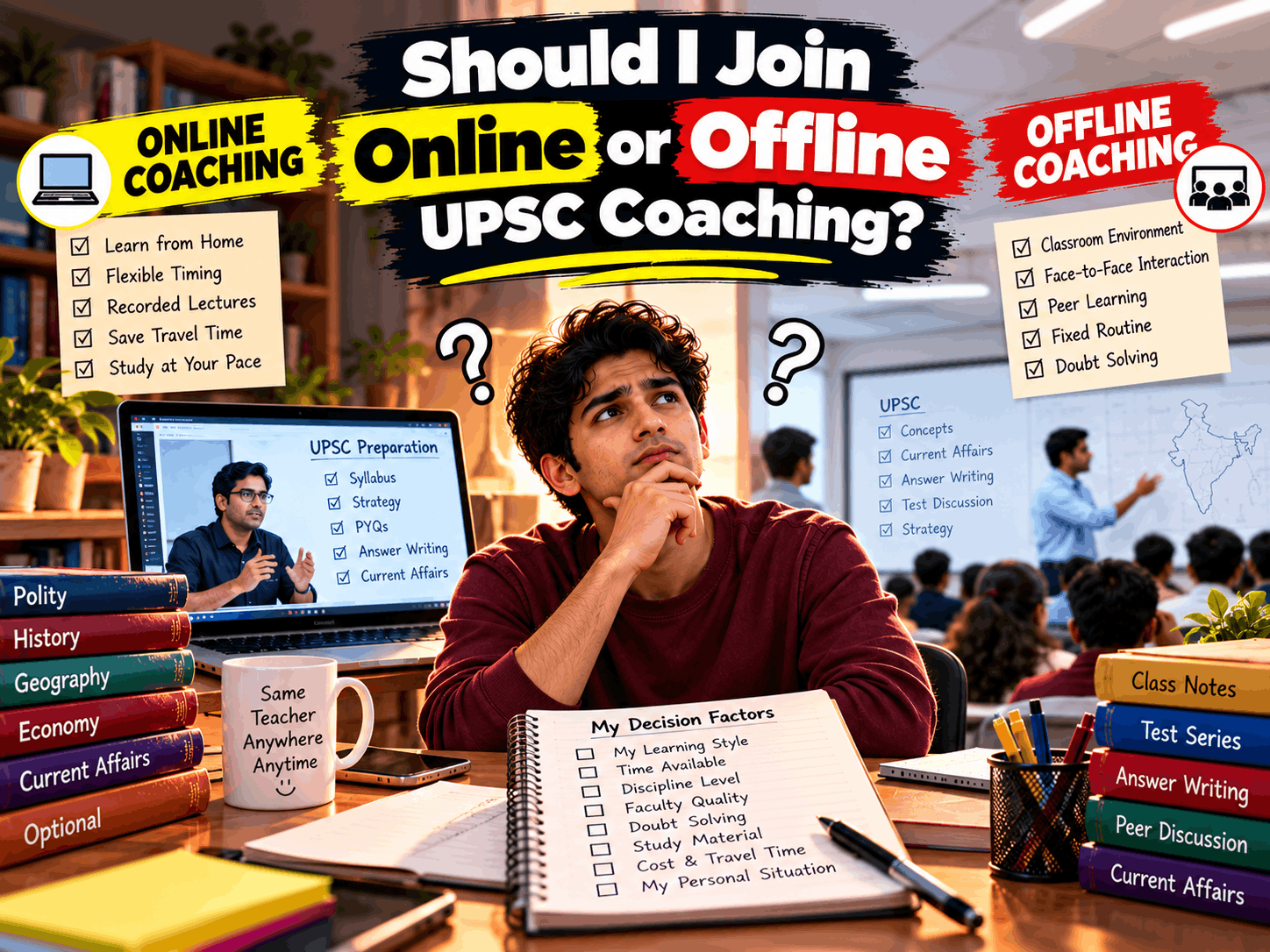 Should I Join Online or Offline UPSC Coaching? A Mentor's Honest Answer