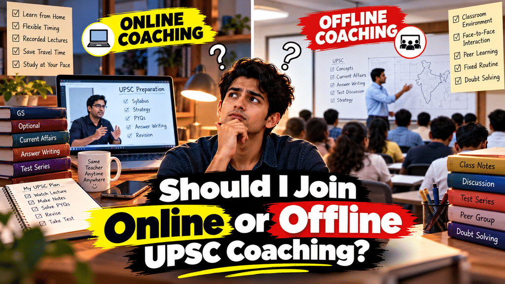 Should I Join Online or Offline UPSC Coaching? A Mentor's Honest Answer